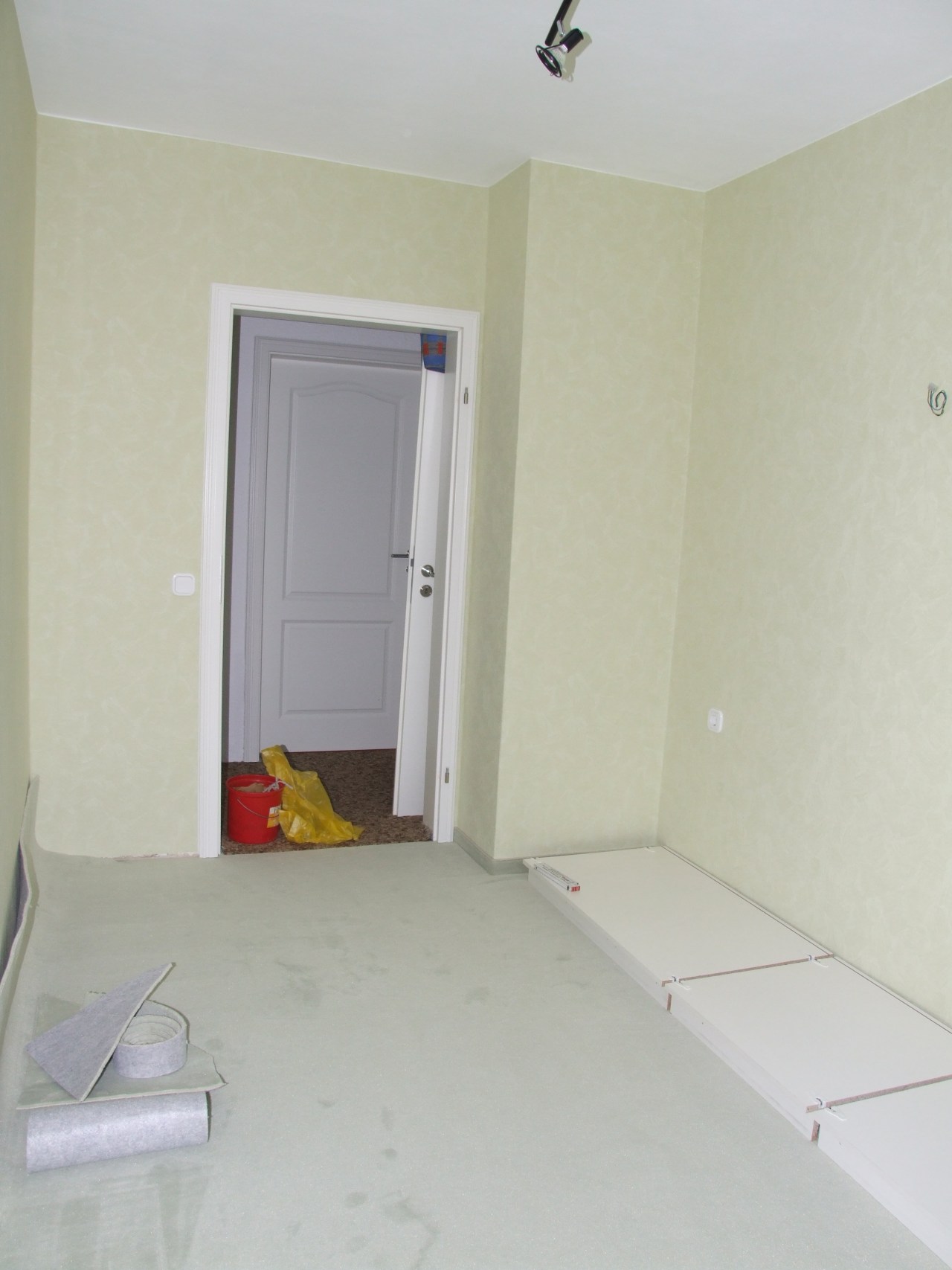 Ankleidezimmer in der Bauphase 1