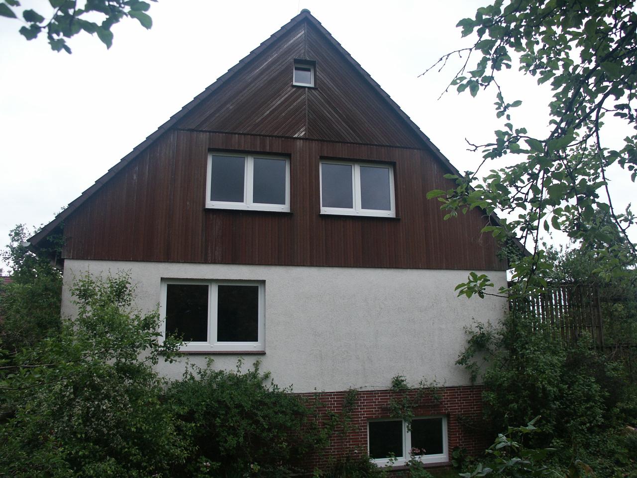 Westseite mit neuen Fenstern