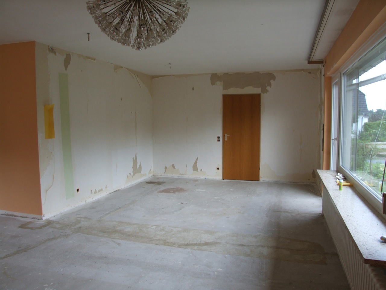 Wohnzimmer in Bauphase 1