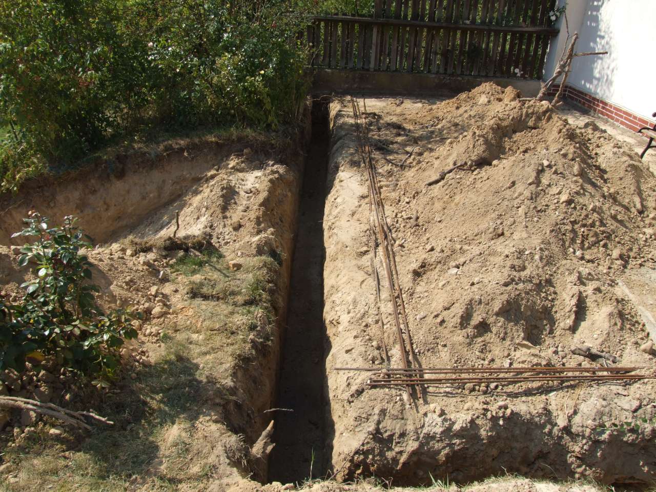Aushub Terrassenfundament