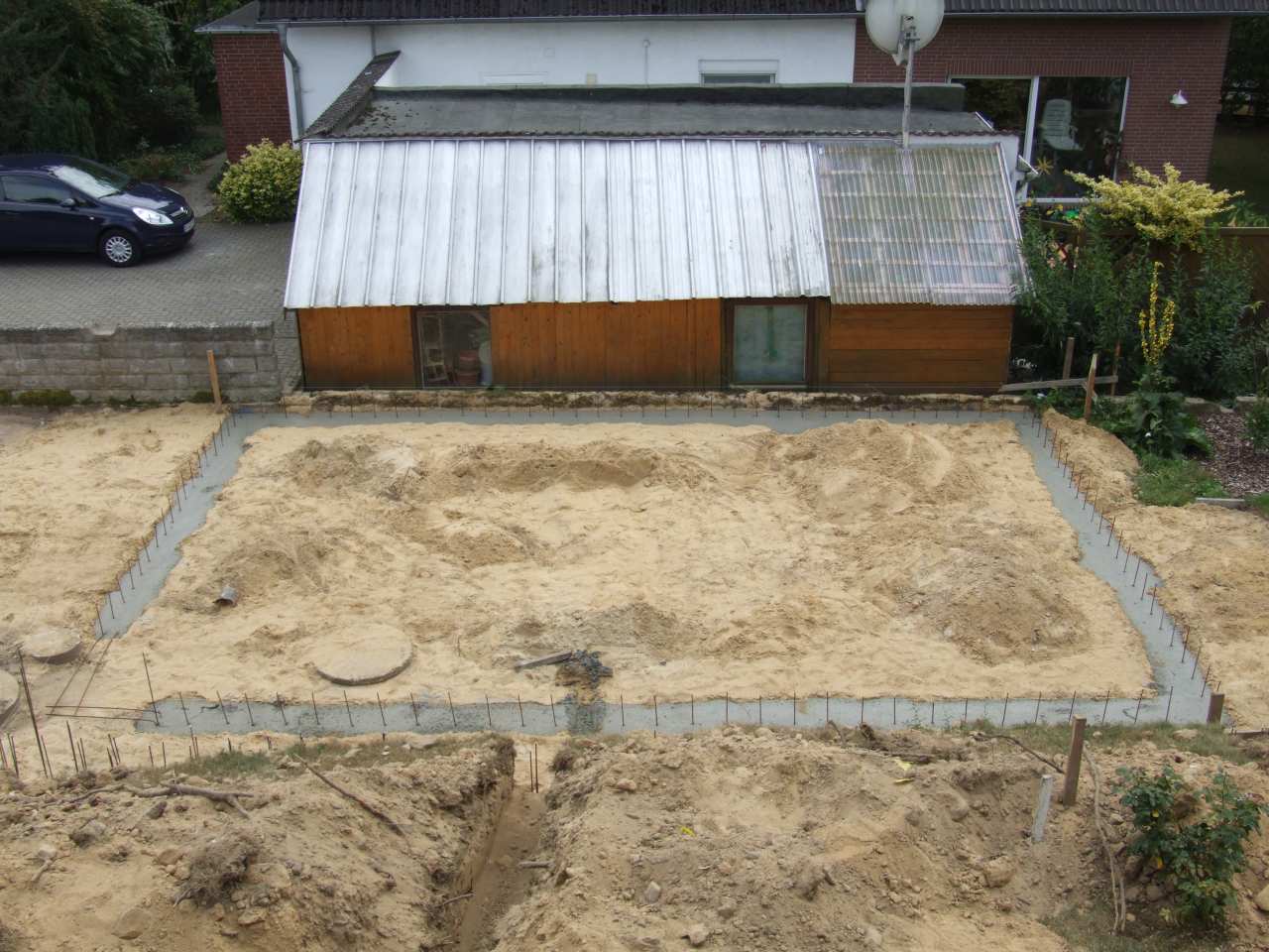 fertiges Garagenbetonfundament