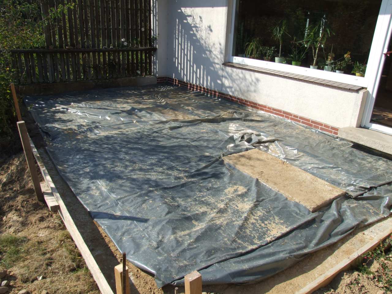 Vorbereitete Terrasse