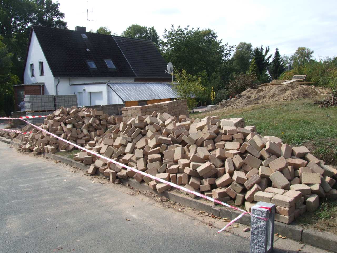 Lieferung Pflastersteine