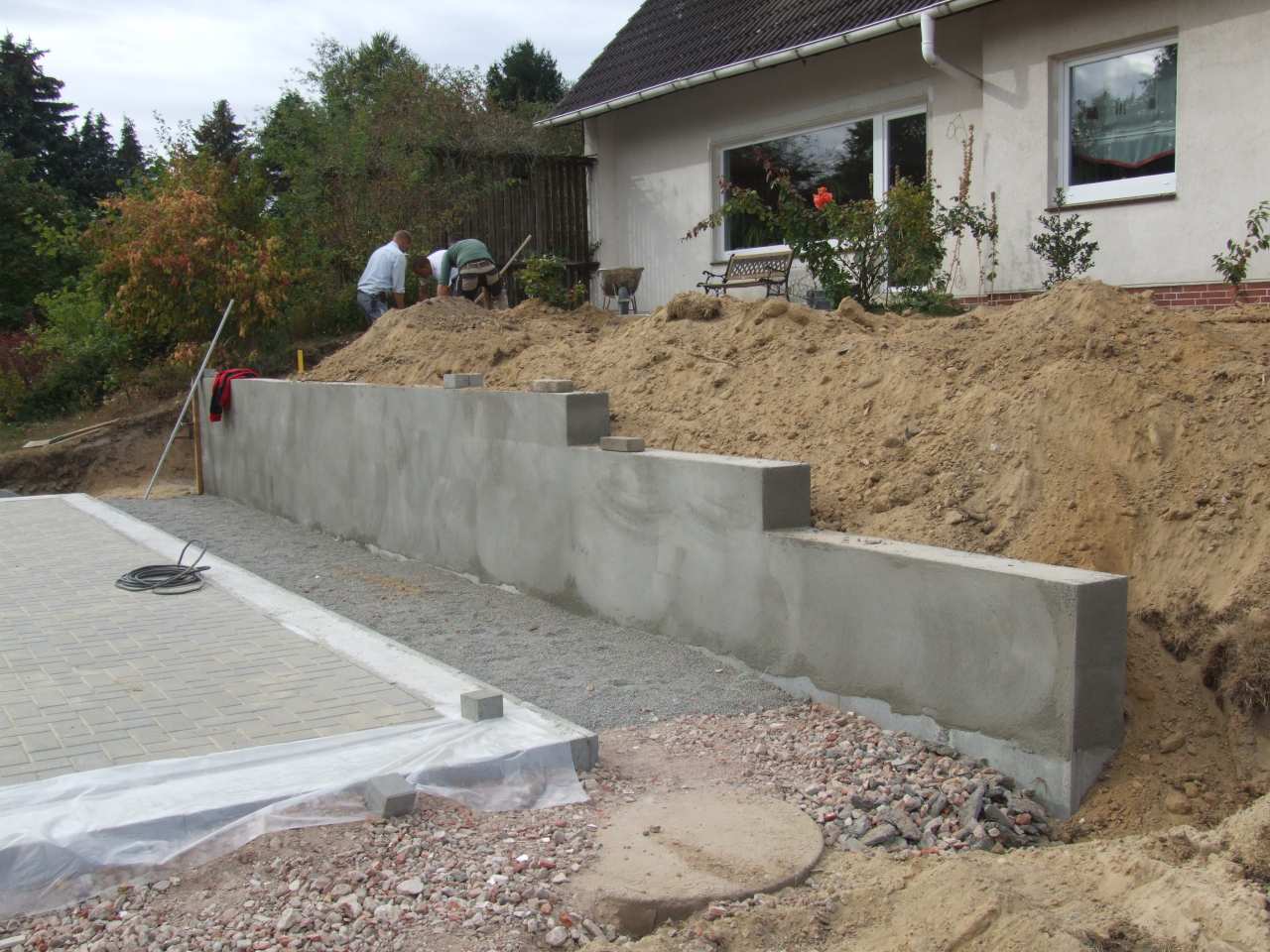 verputzte Mauer
